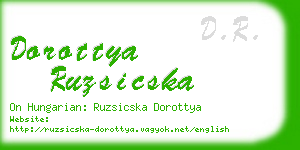 dorottya ruzsicska business card